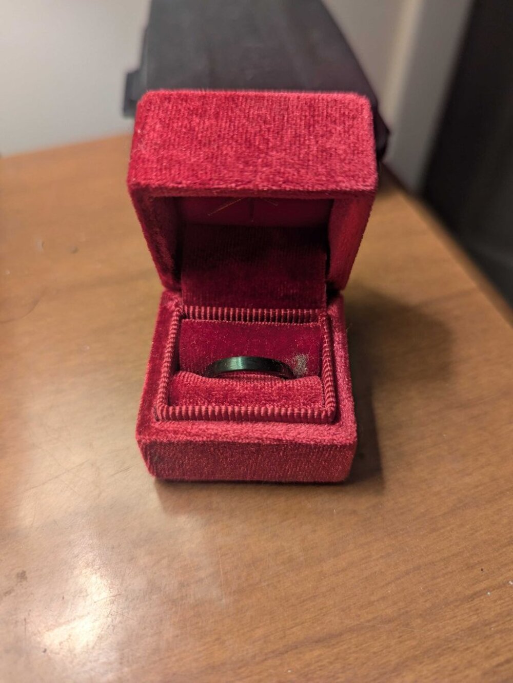Black Rosie Ray Wedding Wedding Band, Sz 8